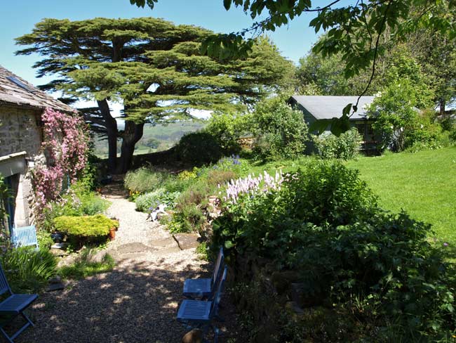Linda's studio, house and garden at Burnlaw